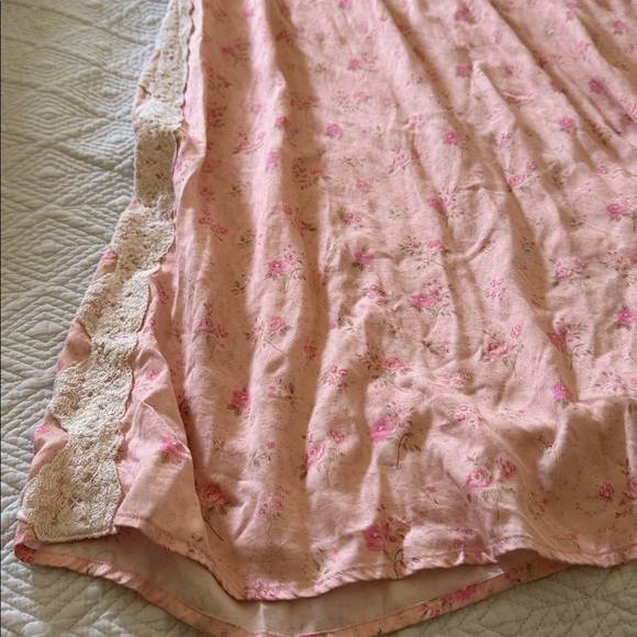 Spell Fleur Slip Dress in Pink | Vintage floral with Cream Lace - Picture 9 of 12